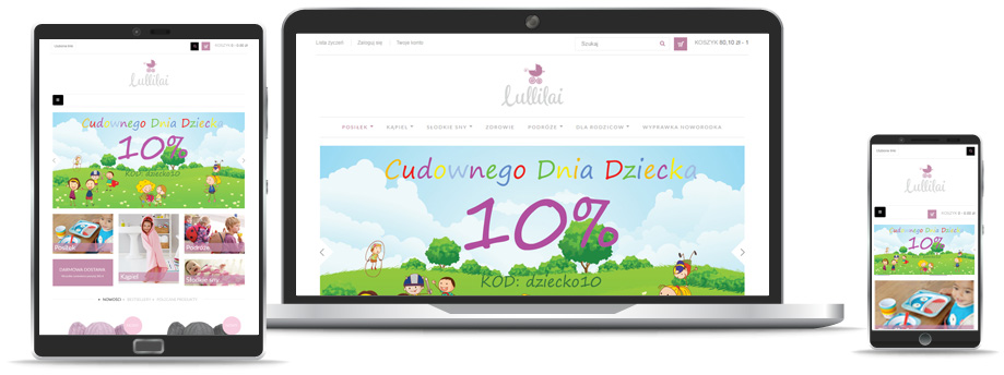 Lullilai Website on a range of devices