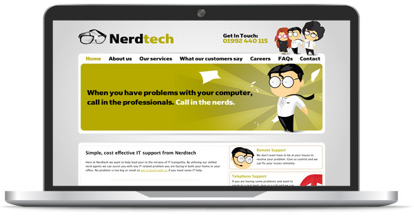 Nerdtech Website on a range of devices